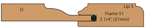 Allstyle Cabinet Doors: Cutaway of Eglinton Cabinet Door